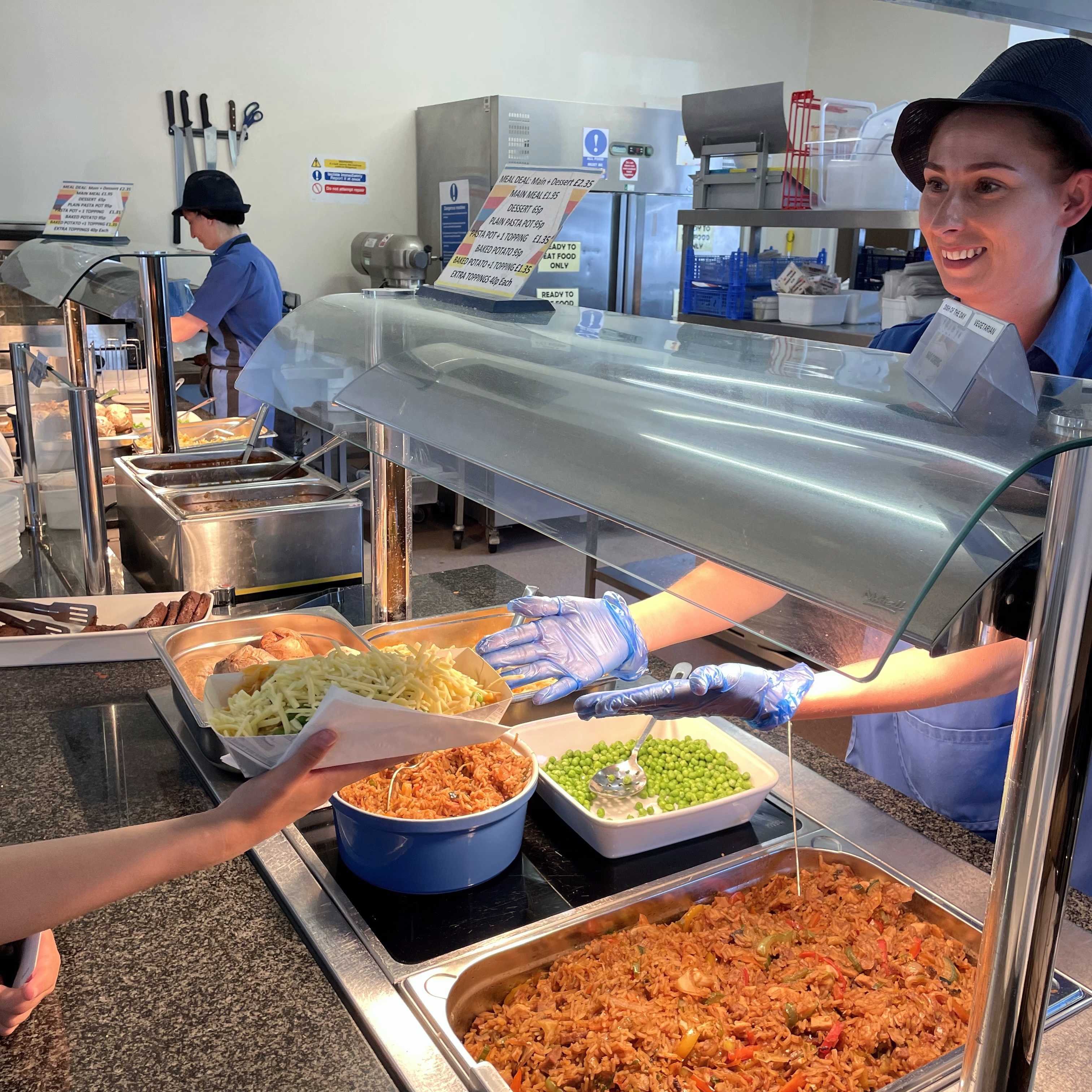 Our catering staff are behind the success of the canteen Bourne Academy